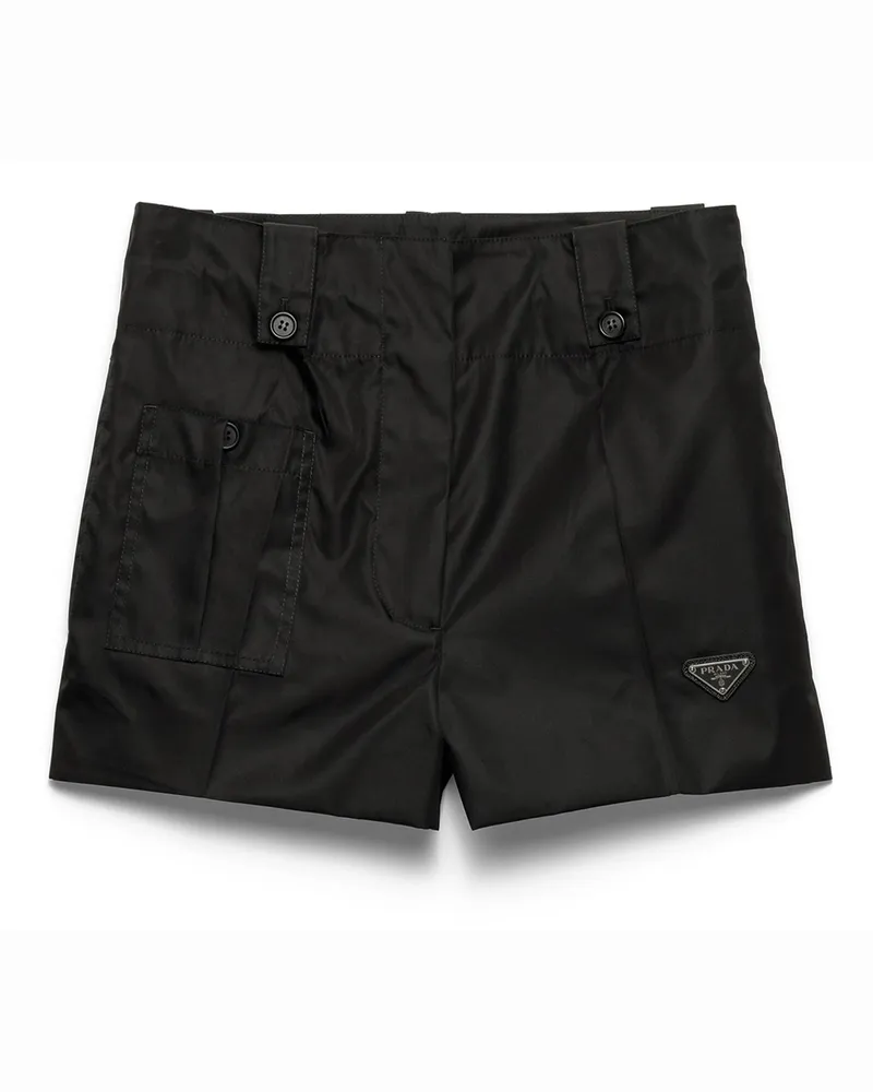 Prada Shorts Aus Re-nylon, Damen, Schwarz, Größe Schwarz