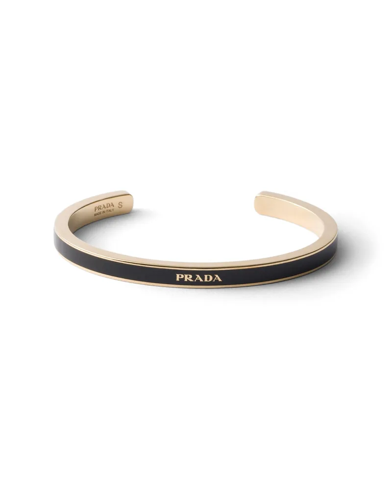 Prada Armband Aus Metall, Damen, Schwarz/gold, Größe Schwarz