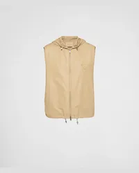 Prada Weste aus Leder Khaki