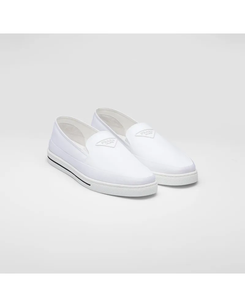 Prada Slip-on-Sneaker aus Re-Nylon Weiss