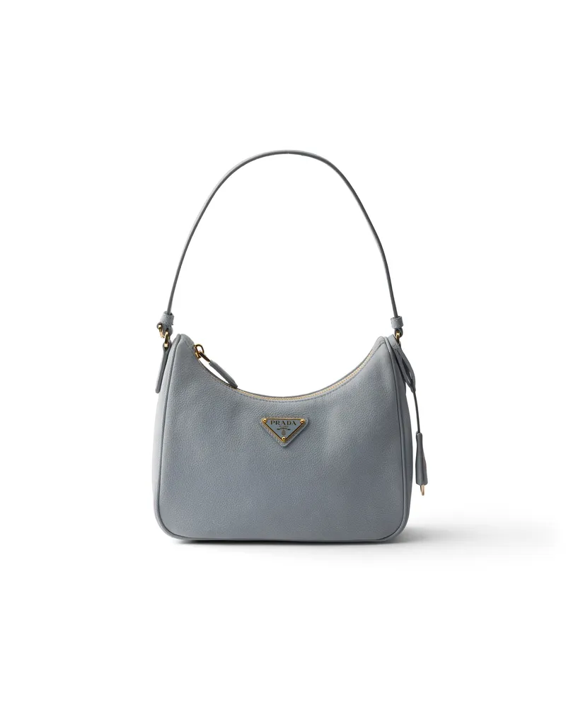 Prada Re-edition 2005 Mini Bag Aus Nubuk- Und Saffiano-leder, Damen, Opal Opal