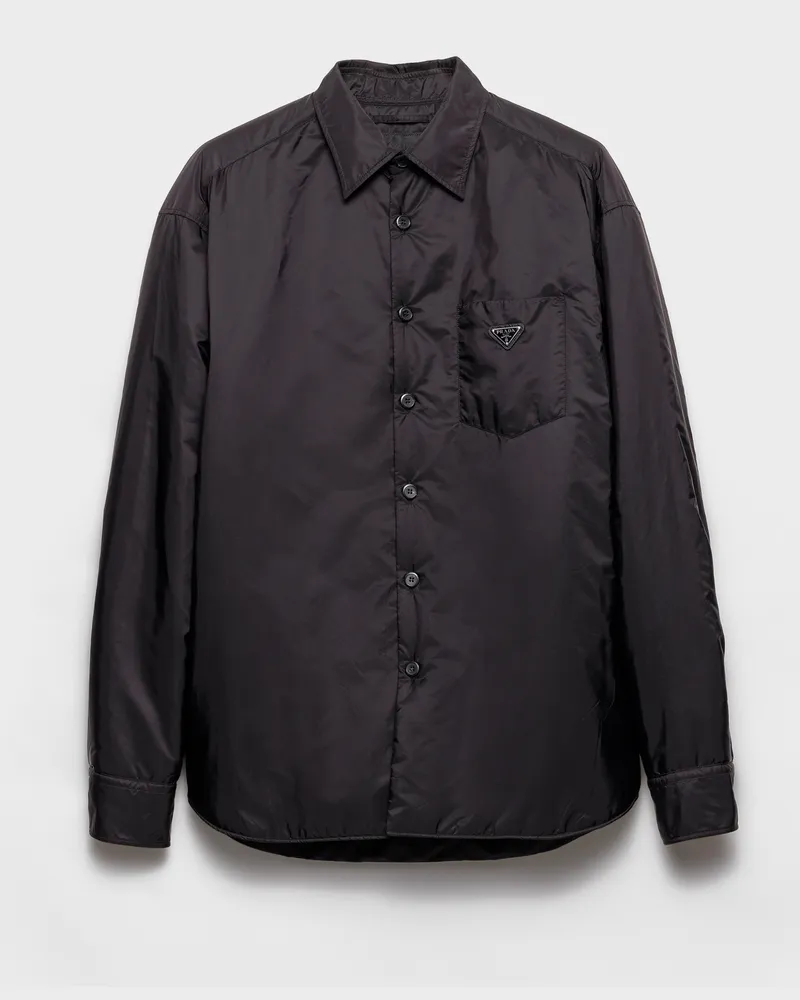 Prada Hemd aus Light Re-Nylon Schwarz