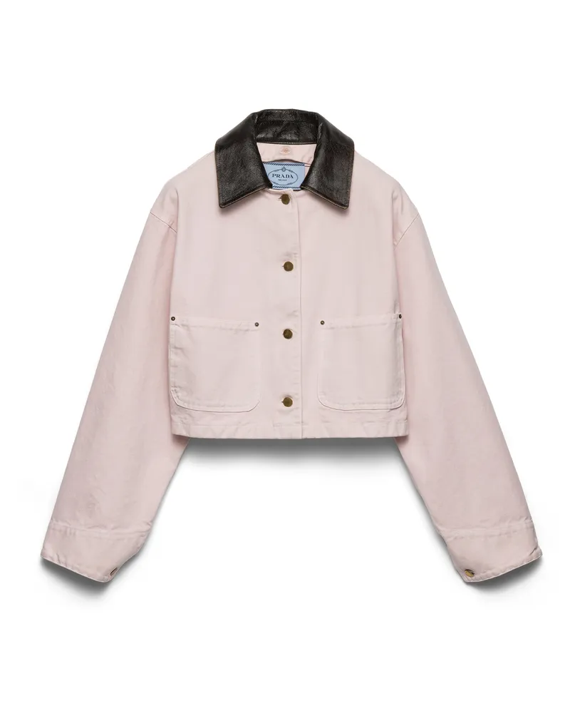 Prada Blousonjacke Aus Canvas, Damen, Rosa, Größe Rosa
