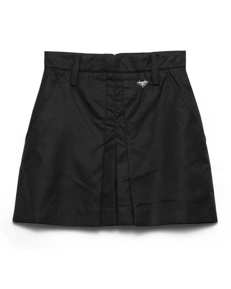 Prada Minirock Aus Re-nylon, Damen, Schwarz, Größe Schwarz