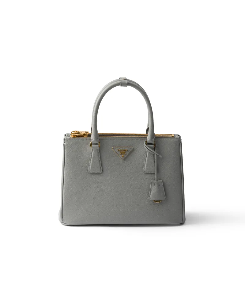Prada Mittelgroße  Galleria Tasche Aus Saffiano-leder, Damen, Wolkengrau Wolkengrau