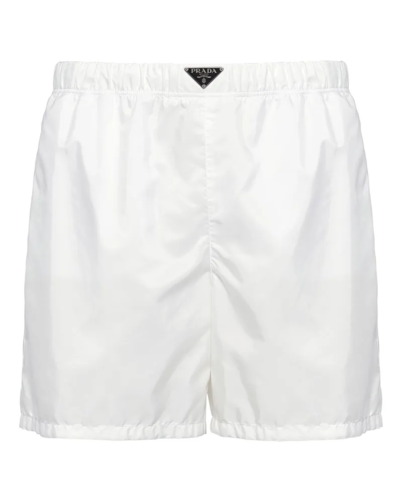Prada Badehose Aus Re-nylon, Herren, Weiss, Größe Weiss