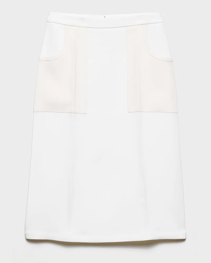 Prada Rock aus kompaktem Sablé Weiss