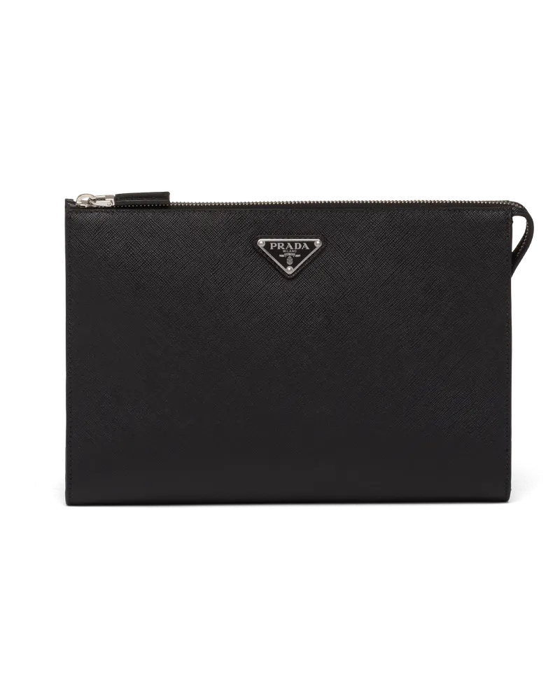 Prada Herrentasche aus Saffiano-Leder Schwarz