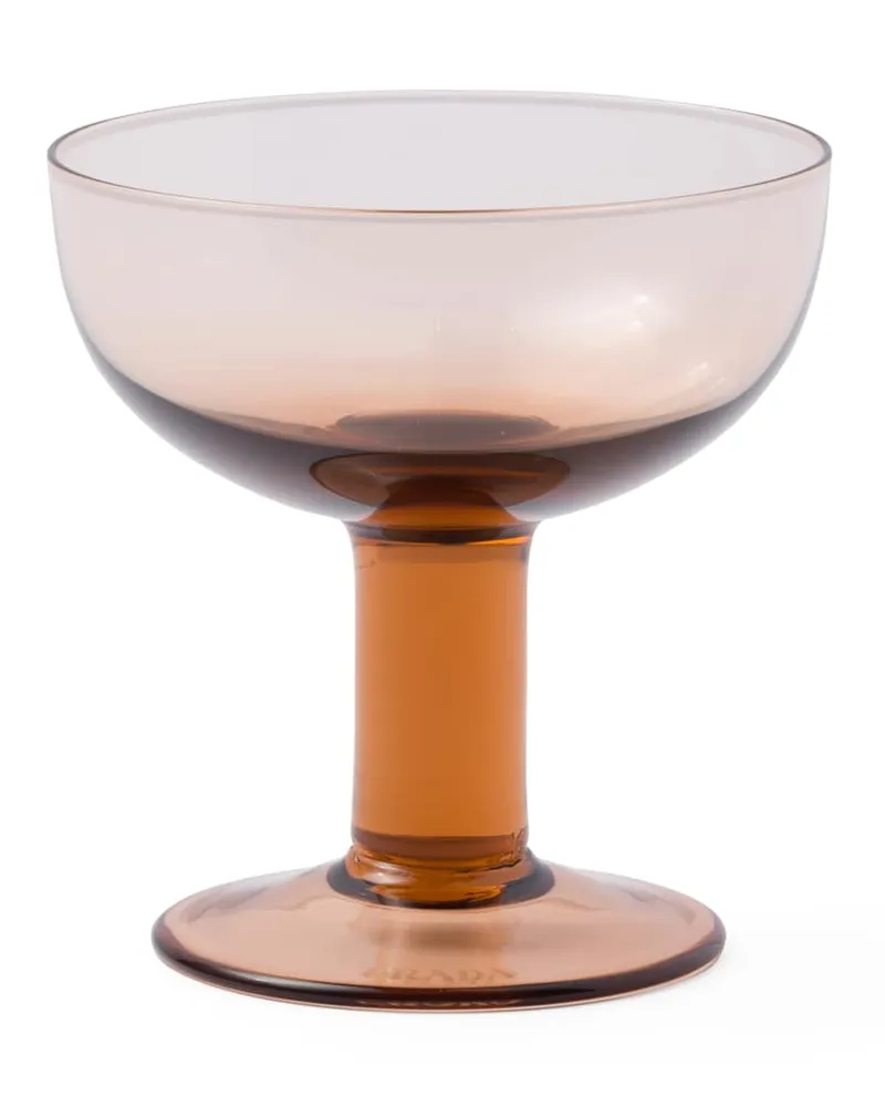 Prada Set Mit Zwei Champagner-coupe-gläsern Aus Kristall – Plinth, , Onyx Onyx