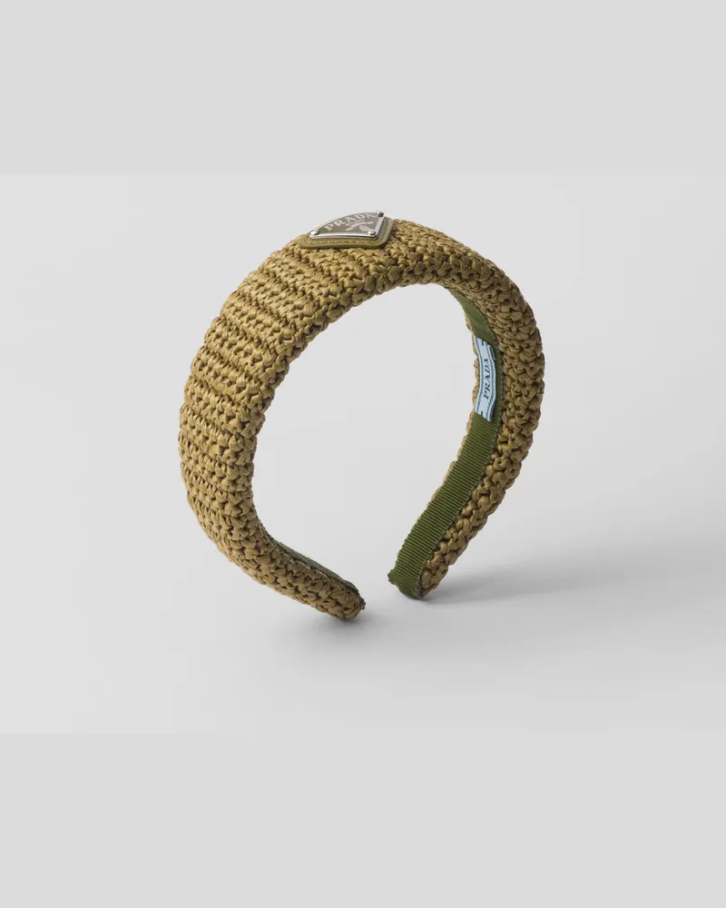 Prada Gehäkeltes Headband Olivgrün