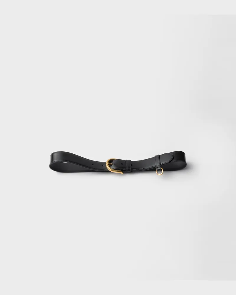 Prada Gürtel aus Leder Schwarz