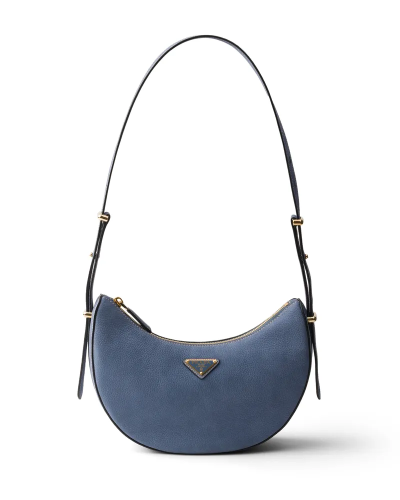 Prada Arqué Tasche Aus Nubukleder, Klein, Damen, Aviation-blau Aviation-blau