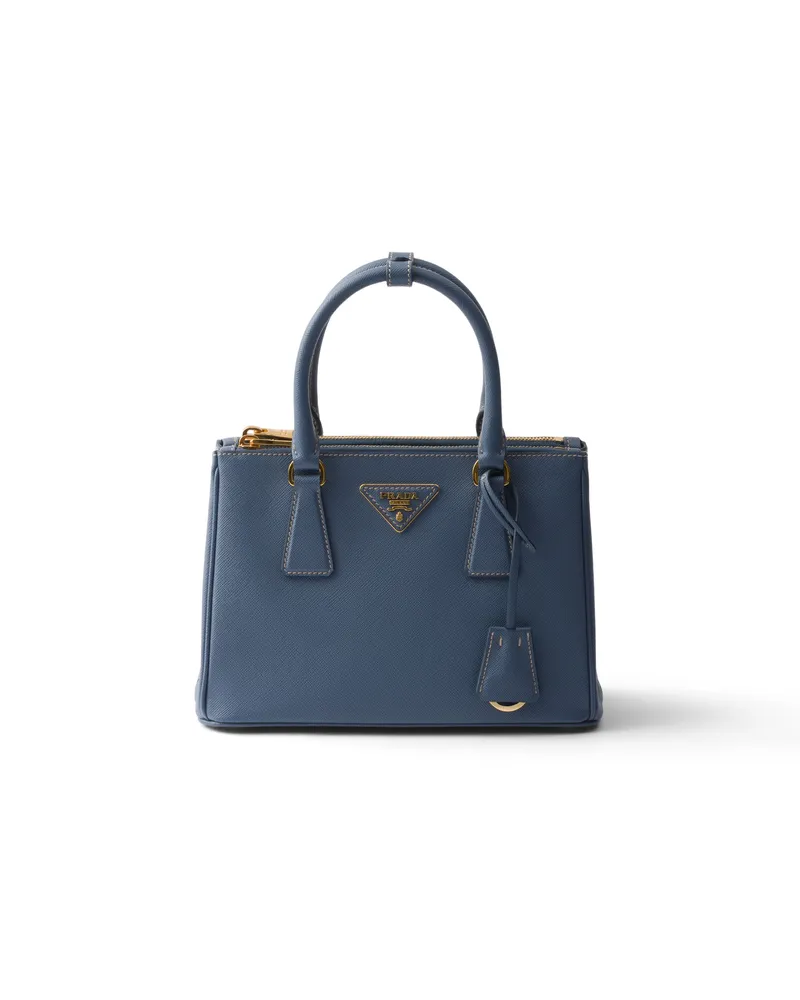 Prada Kleine  Galleria Tasche Aus Saffiano-leder, Damen, Aviation/blau Aviation