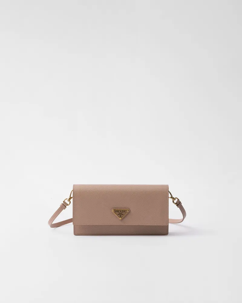 Prada Mini Bag aus Saffiano-Leder Puderrosa