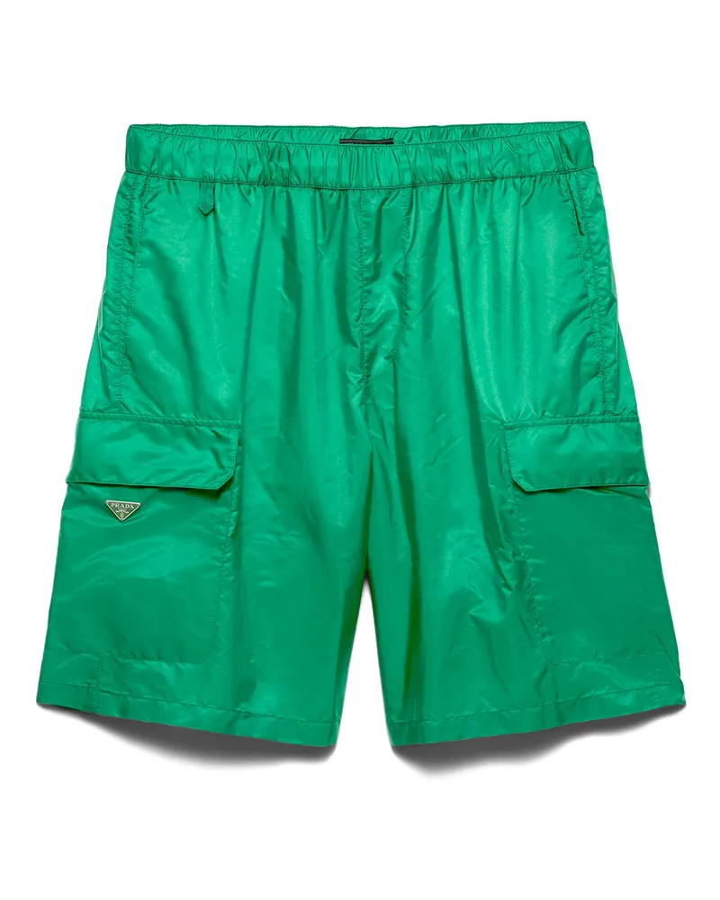 Prada Badehose Aus Re-nylon, Herren, Smaragdgrün, Größe Smaragdgrün