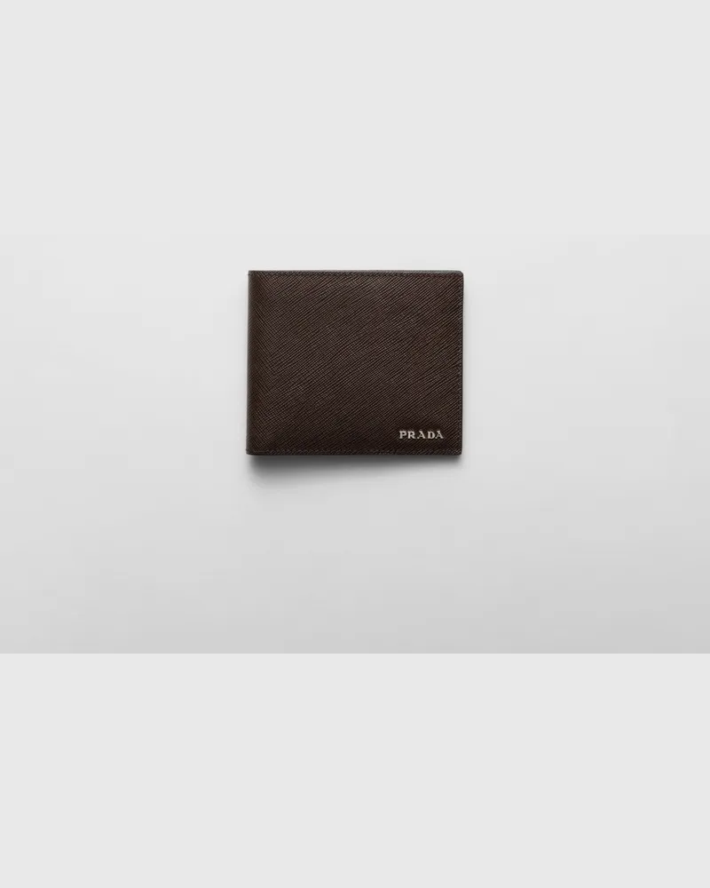 Prada Portemonnaie aus Leder Kaffeebraun