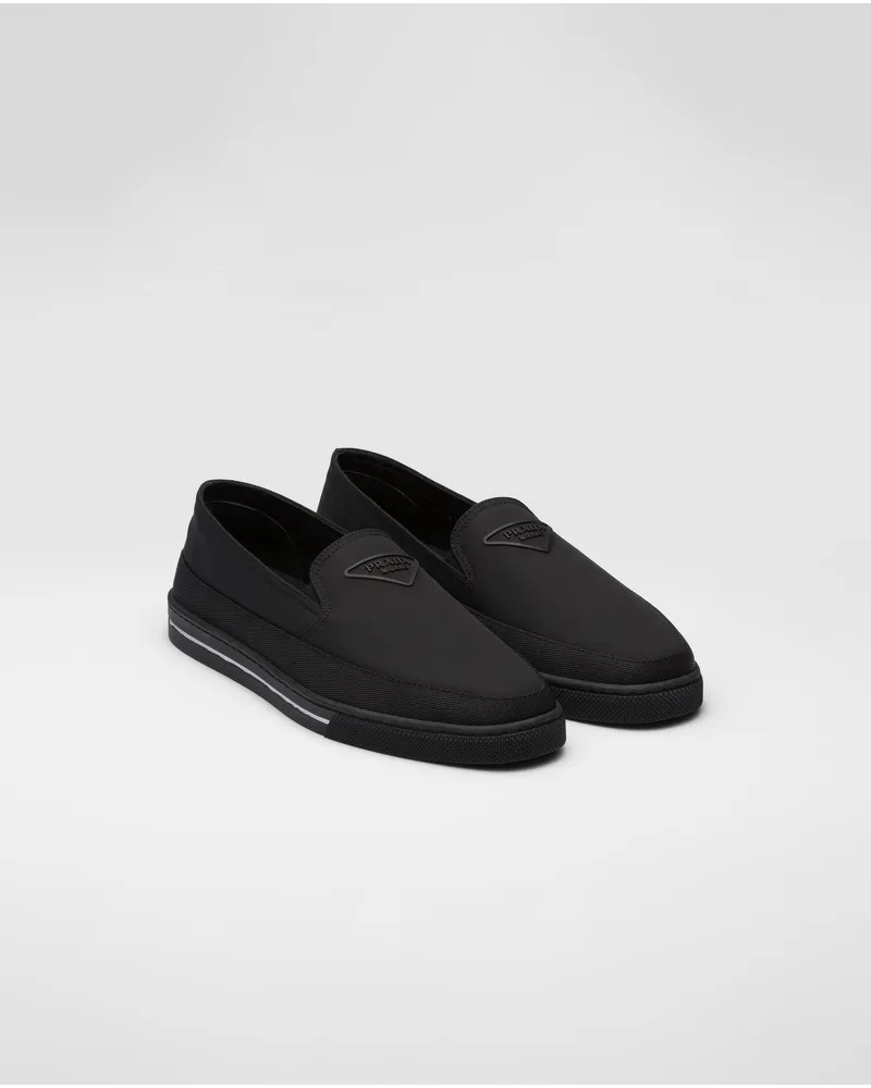 Prada Slip-on-Sneaker aus Re-Nylon Schwarz