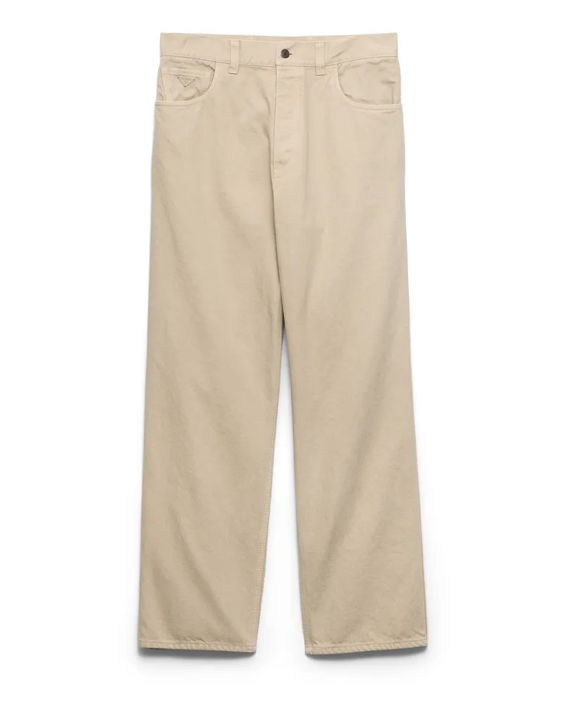 Prada Five-pocket-jeans Aus Old Denim, Herren, Sand, Größe Sand
