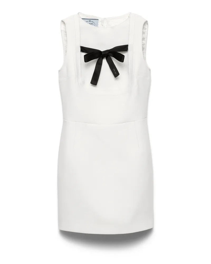 Prada Kleid Aus Natté, Damen, Weiss, Größe Weiss