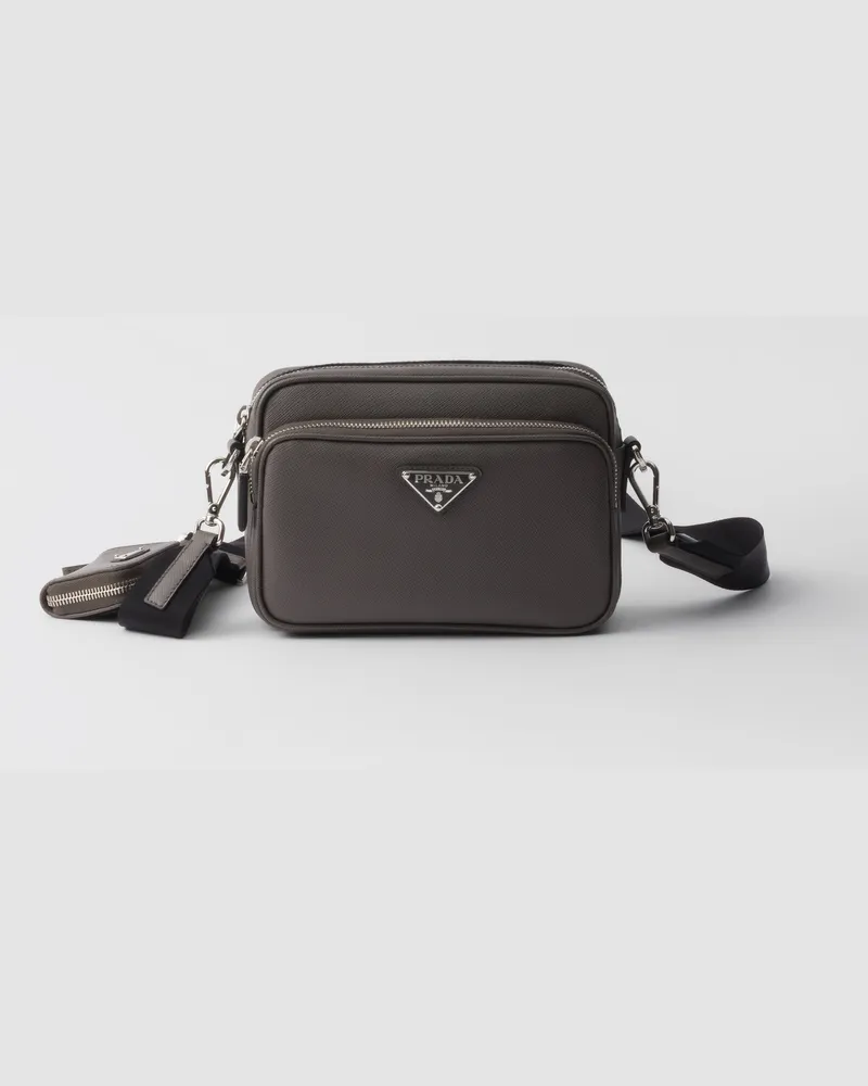 Prada Schultertasche aus Saffiano-Leder Bambus