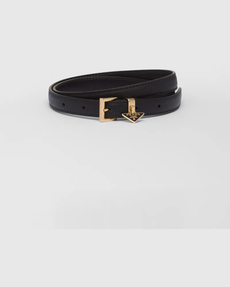 Prada Gürtel aus Saffiano Schwarz
