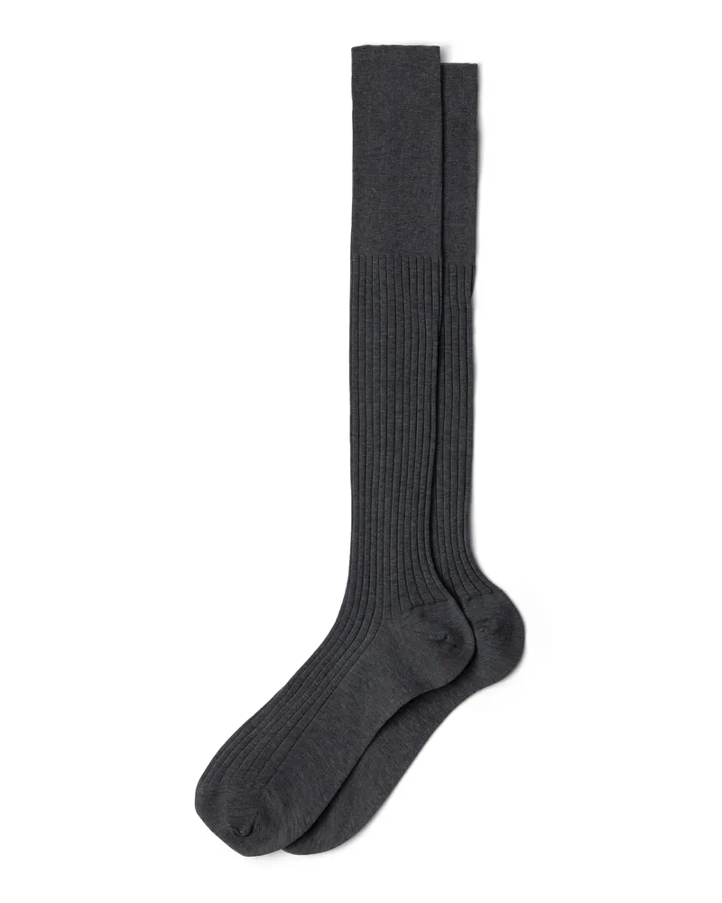 Prada Wadenlange Socken, Herren, Schiefergrau, Größe 9 Schiefergrau