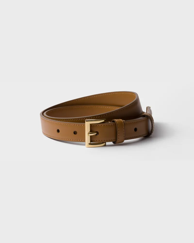 Prada Gürtel aus Leder Karamell