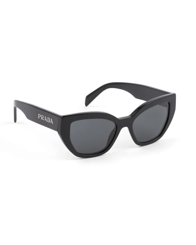 Prada Sonnenbrille Mit  Logo, Damen, Gläser In Schiefergrau Gläser