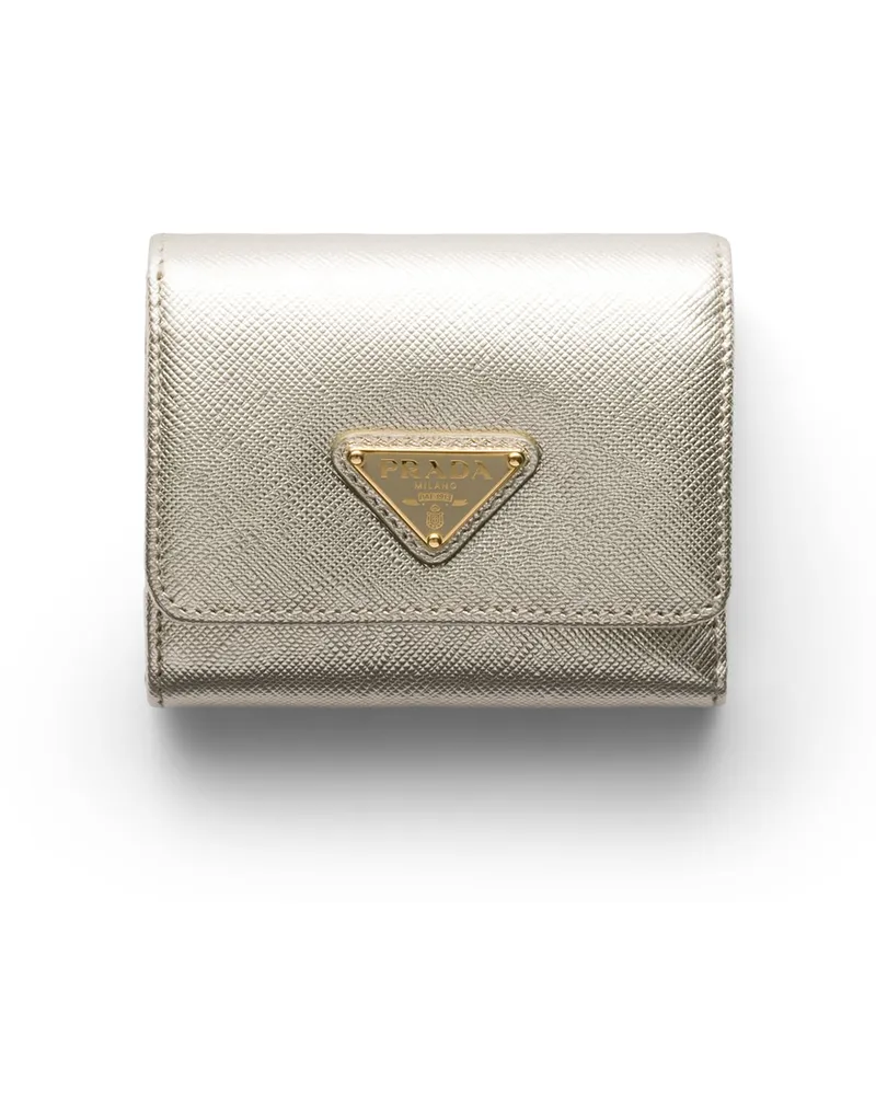 Prada Kleine Geldbörse Aus Saffiano-leder, Damen, Pyrit Pyrit