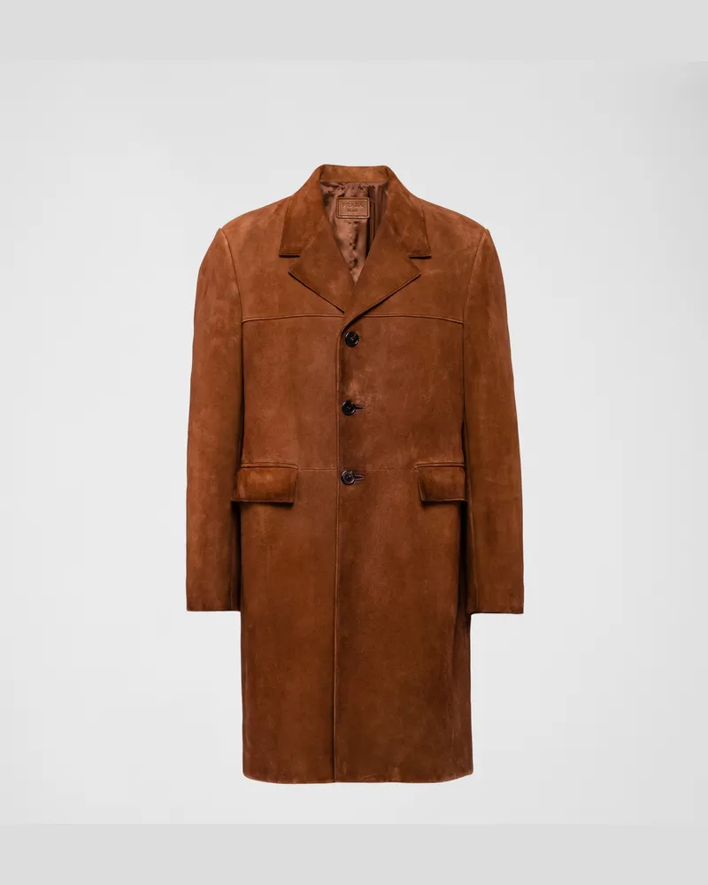 Prada Mantel aus Wildleder Eiche