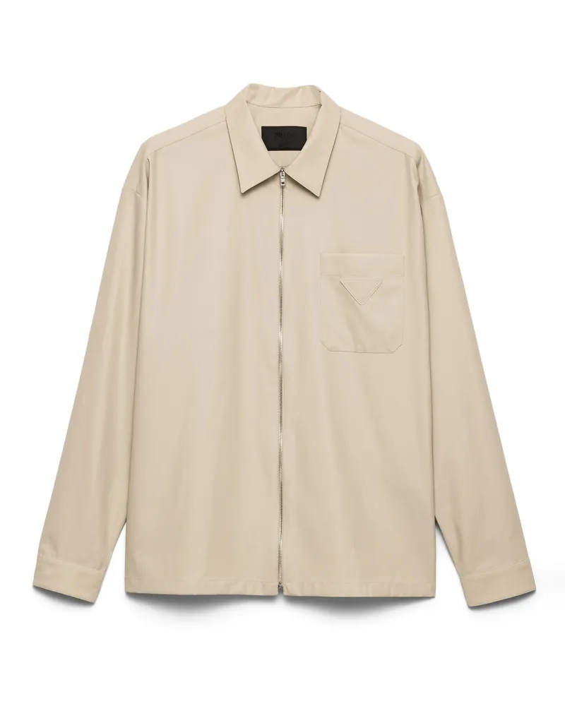 Prada Hemd Aus Baumwolle, Herren, Sandbeige, Größe Sandbeige