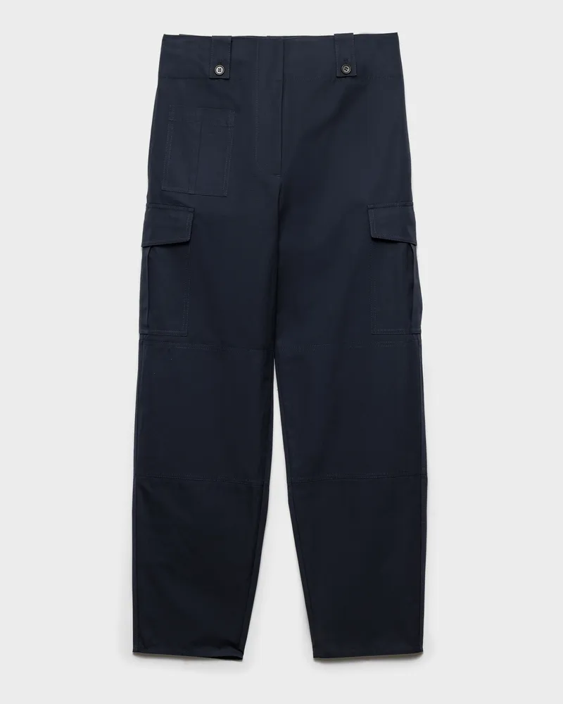 Prada Hose aus Popeline Blau