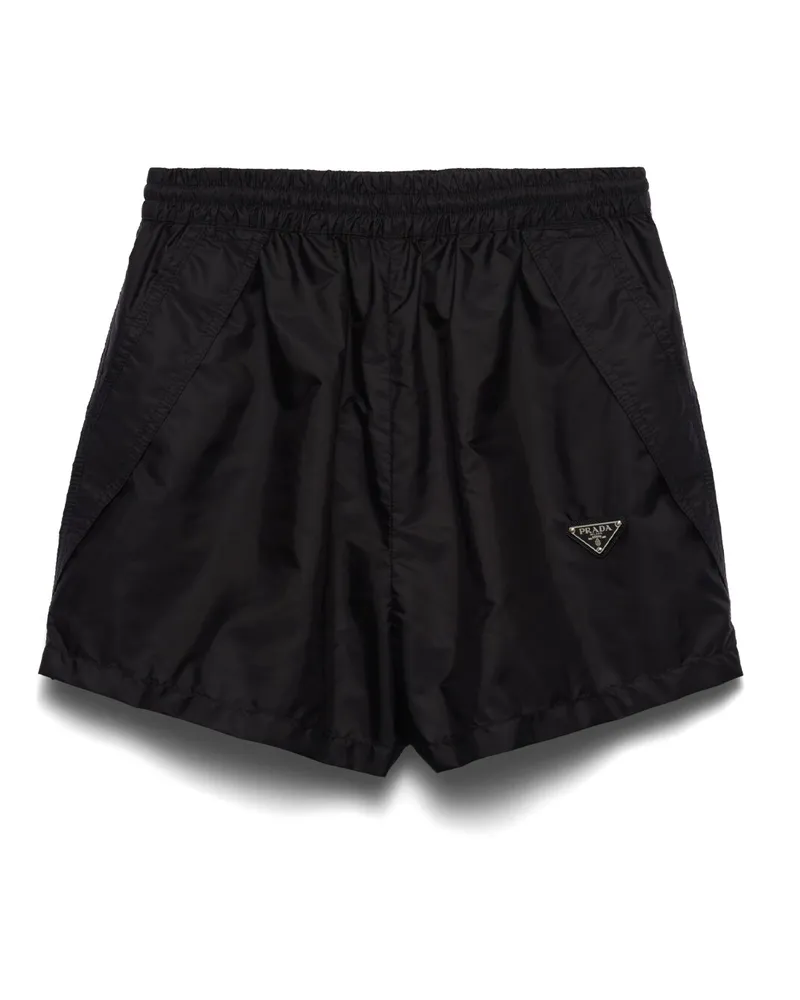 Prada Shorts Aus Leichtem Re-nylon, Damen, Schwarz, Größe Schwarz