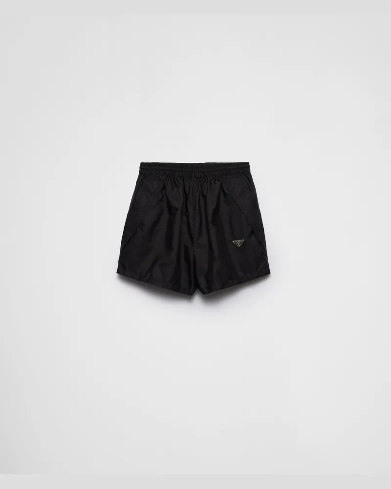 Prada Shorts aus leichtem Re-Nylon Schwarz