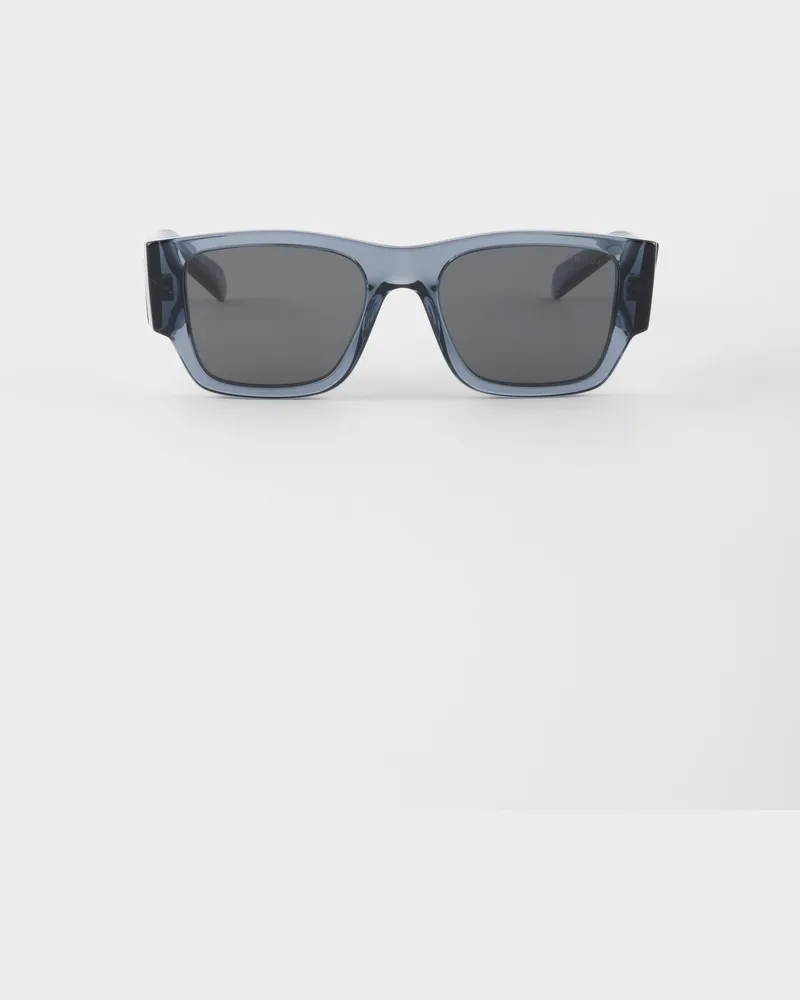 Prada Sonnenbrille mit Triangolo-Logo Schiefergraue