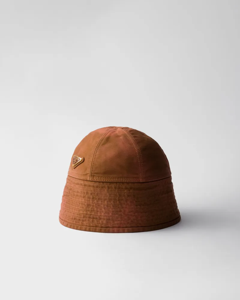 Prada Hut aus Baumwolle Karamell