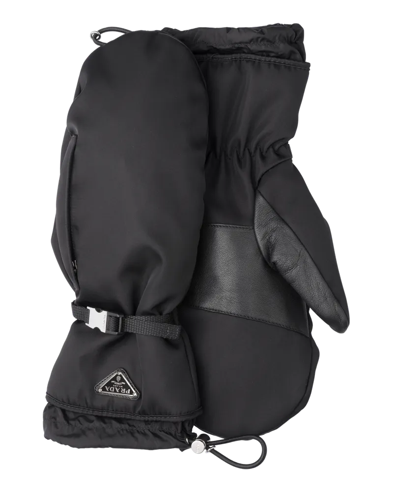 Prada Re-Nylon-Handschuhe Schwarz