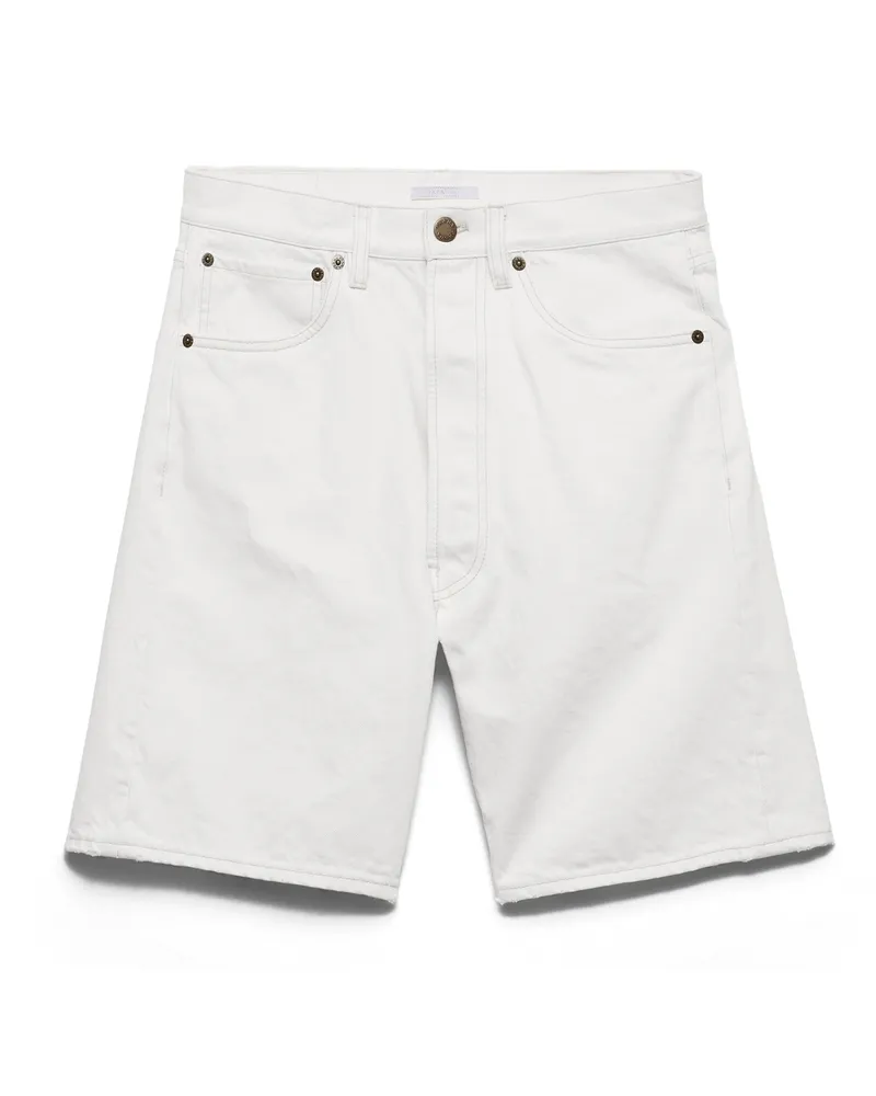 Prada Alte Bermudas Aus Denim, Herren, Weiss, Größe Weiss