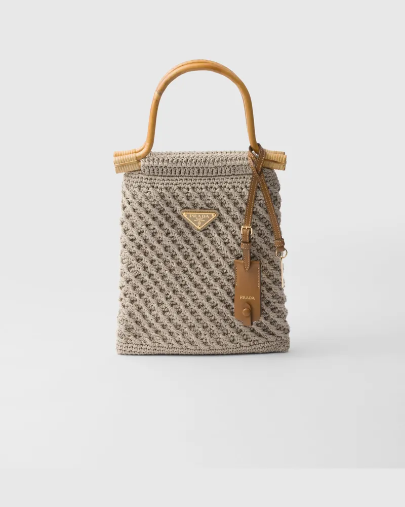 Prada Gehäkelte Mini-Handtasche aus Baumwolle Kordel