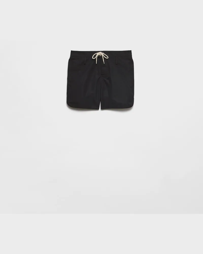 Prada Badehose aus Funktionsgewebe Schwarz
