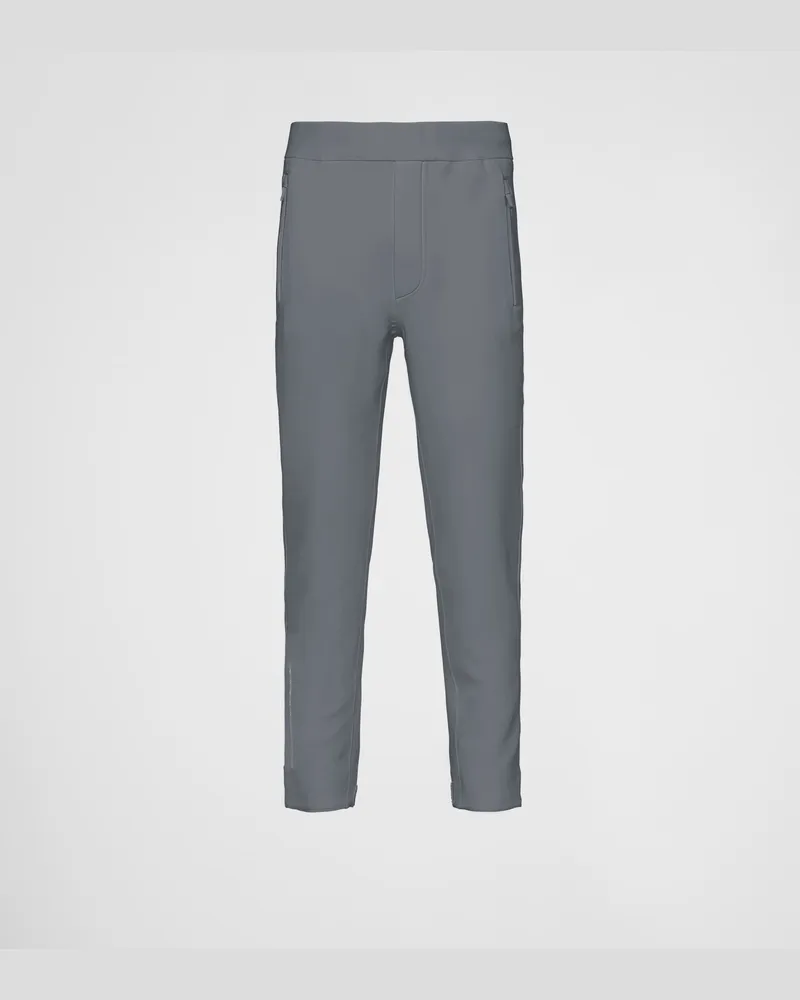 Prada Hose aus recyceltem Double Jersey Eisengrau