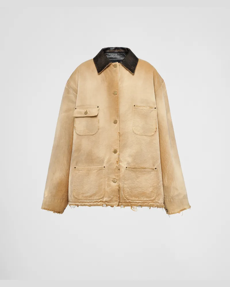 Prada Jacke aus Canvas Beige
