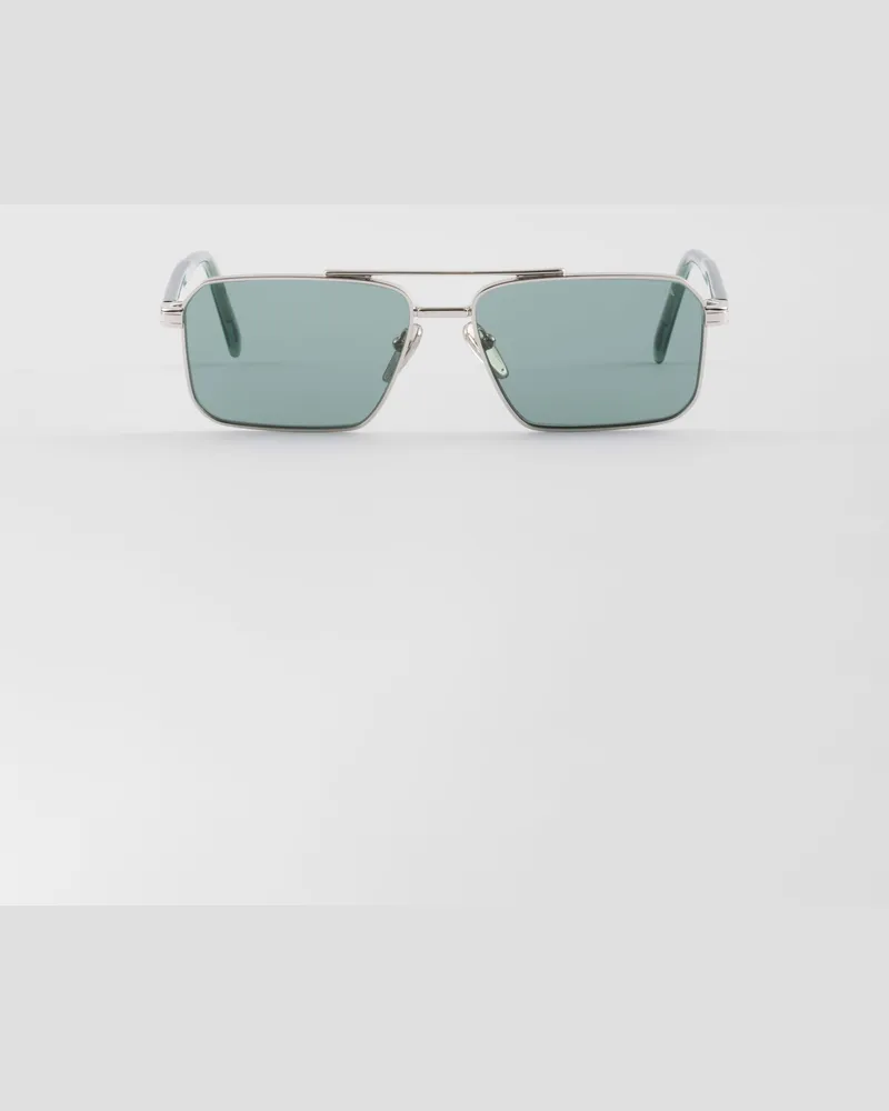 Prada Sonnenbrille mit  Logo Edengrüne