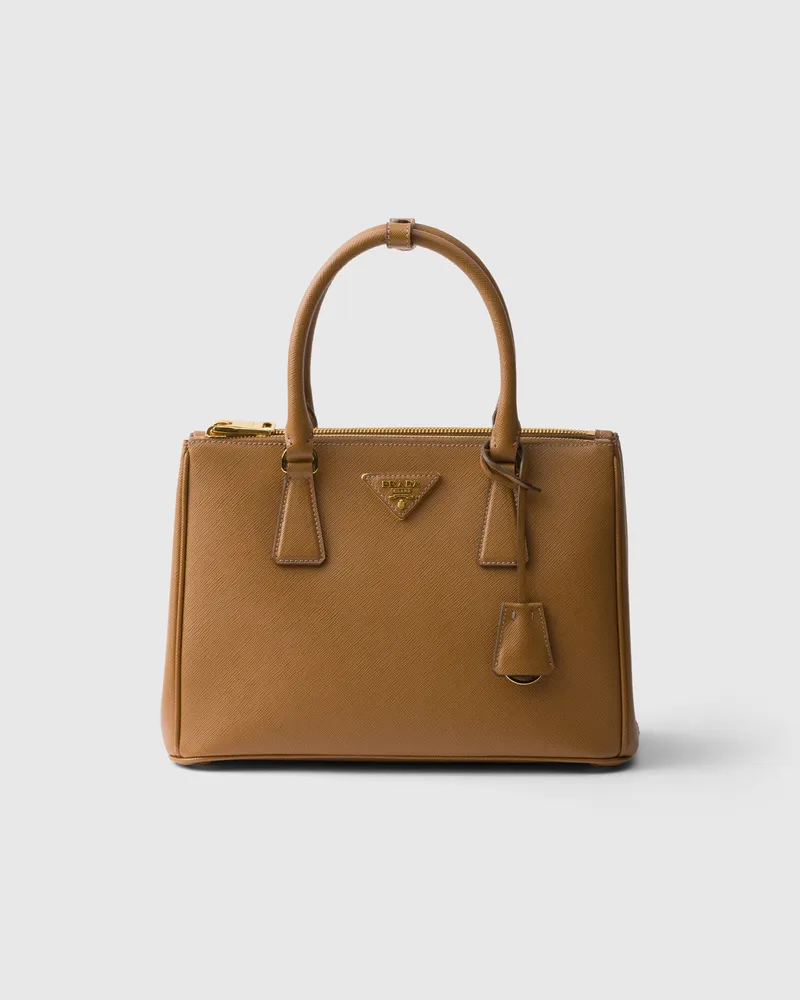 Prada Mittelgroße  Galleria Tasche aus Saffiano-Leder Karamell