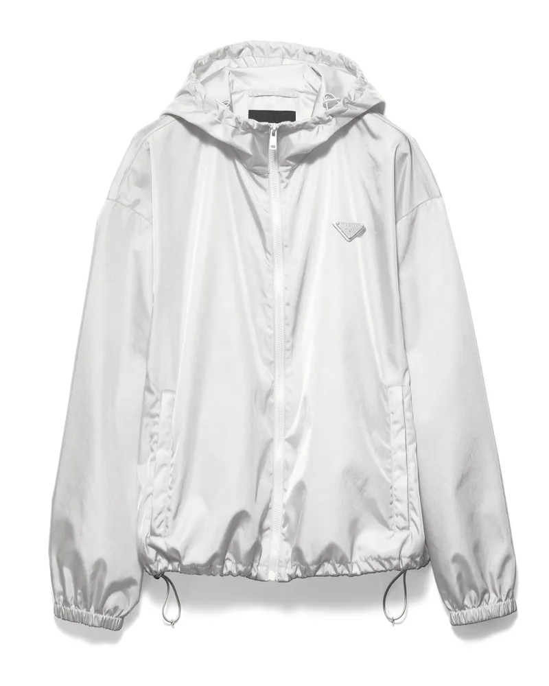 Prada Regenjacke Aus Re-nylon, , Weiss, Größe Weiss