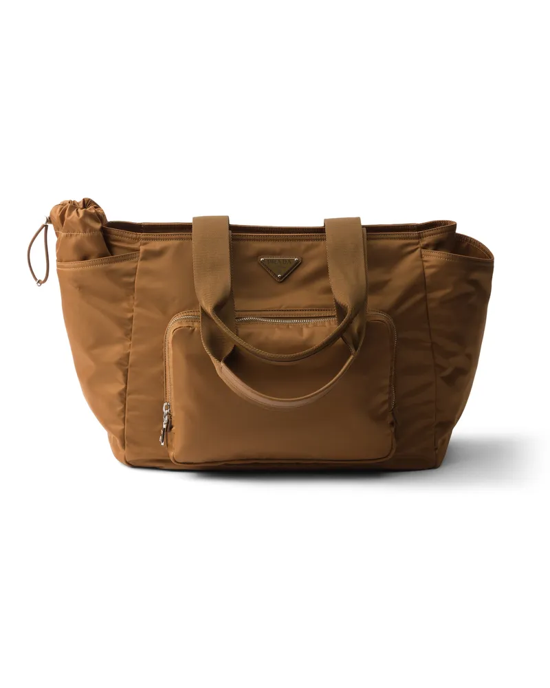 Prada Wickeltasche Aus Re-nylon, Damen, Brandy Brandy