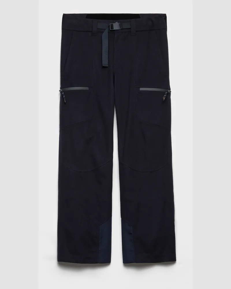 Prada Technische Hose aus Kaschmir Blau