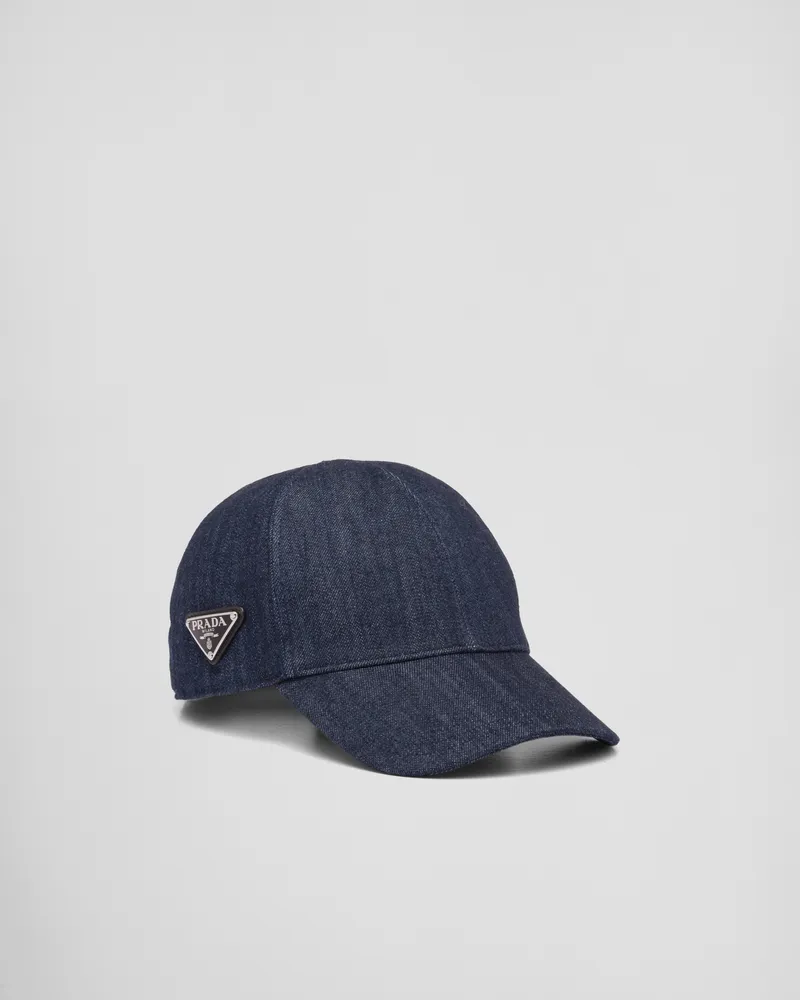 Prada Baseballkappe aus Denim Blau