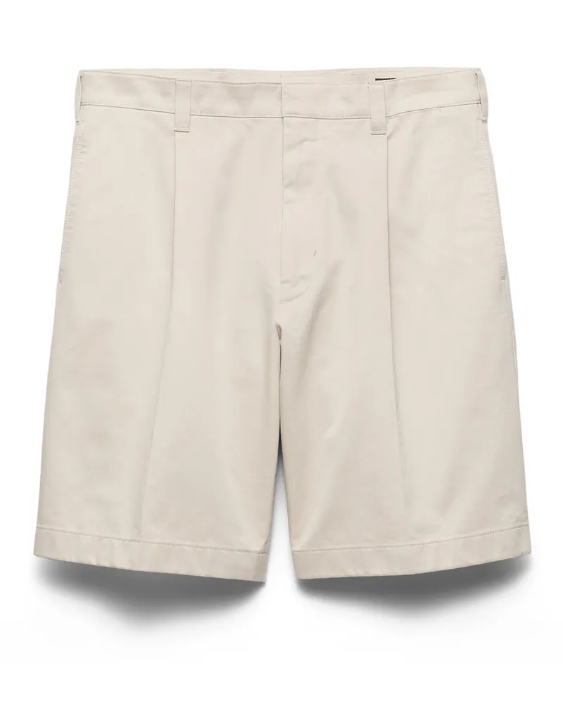 Prada Bermudas Aus Baumwolle, Herren, Kalkstein, Größe Kalkstein