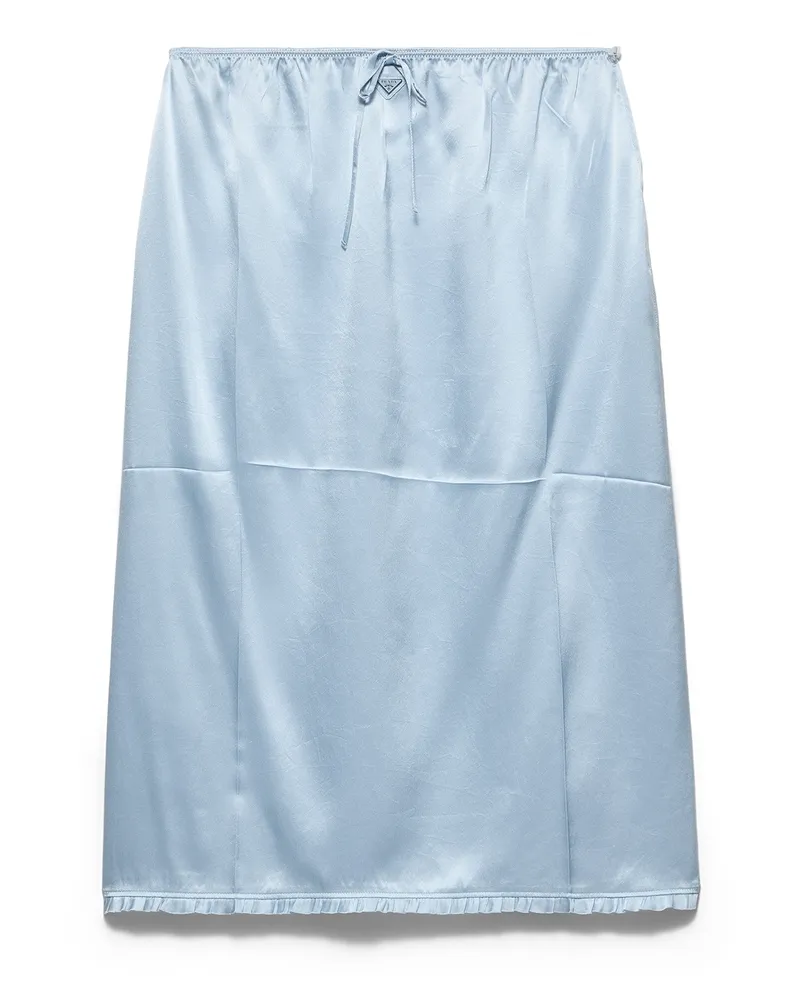 Prada Unterrock Aus Satin Im Vintage-look, Damen, Seeblau, Größe 5 Seeblau
